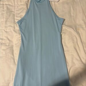 Elegant Blue Sleeveless Dress